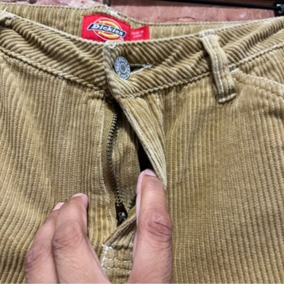 Dickies Corduroy Carpenter Pants Brown Size 3/Size 26 - Picture 3 of 9